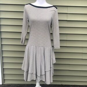 Ralph Lauren Black and White Midi Dress